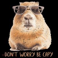 Dont Worry Be Capy Capybara Coaster thumb 2