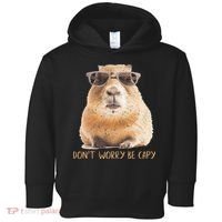 Dont Worry Be Capy Capybara Toddler Hoodie thumb 0
