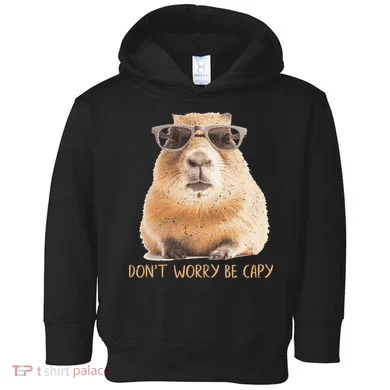 Dont Worry Be Capy Capybara Toddler Hoodie