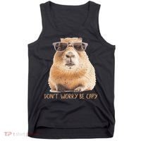 Dont Worry Be Capy Capybara Tank Top thumb 0