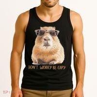 Dont Worry Be Capy Capybara Tank Top thumb 3