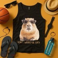 Dont Worry Be Capy Capybara Tank Top thumb 4