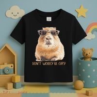 Dont Worry Be Capy Capybara Toddler T-Shirt thumb 3