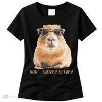 Dont Worry Be Capy Capybara Women's T-Shirt thumb 0
