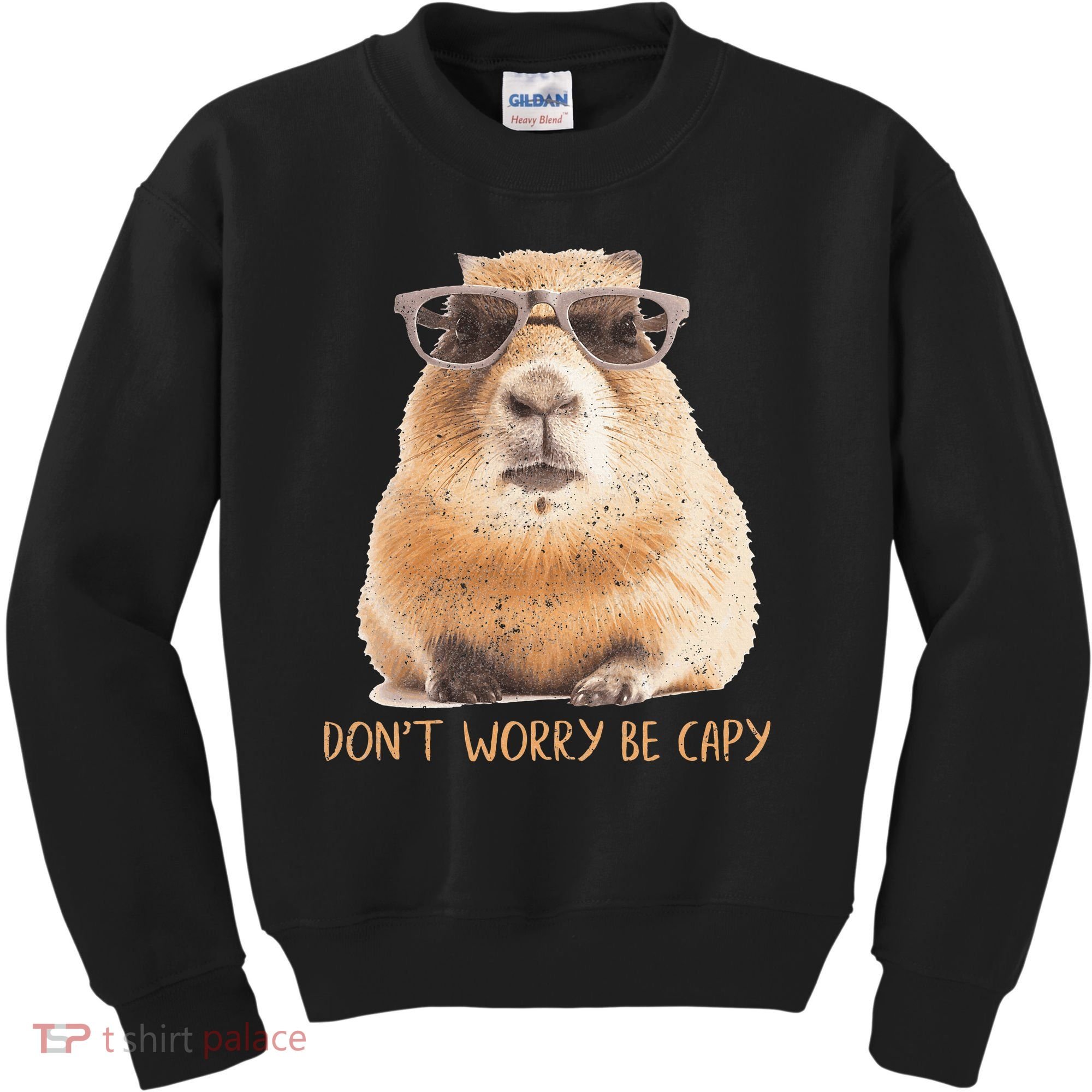 Dont Worry Be Capy Capybara Kids Sweatshirt