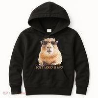 Dont Worry Be Capy Capybara Kids Hoodie thumb 0