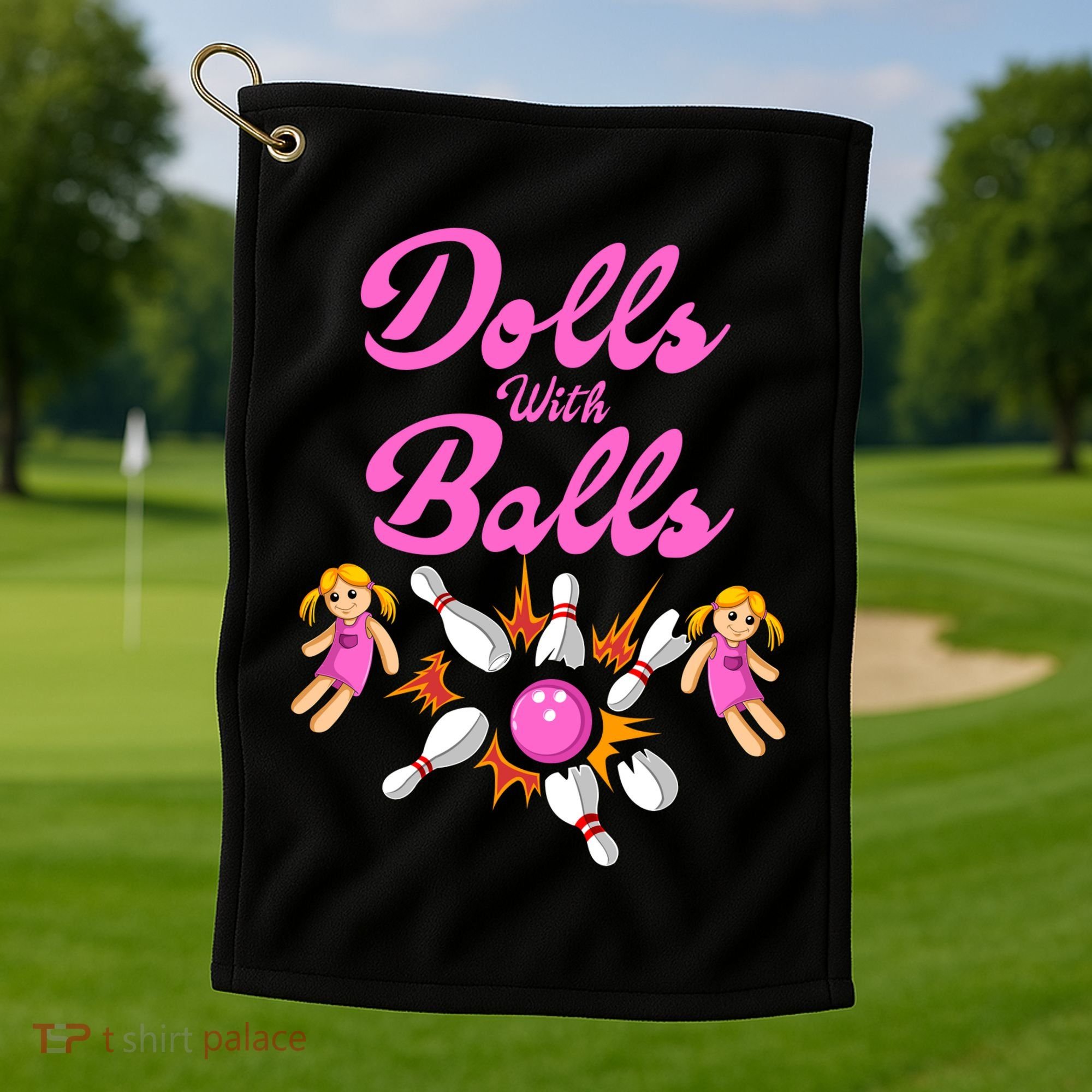 Dolls With Balls Golf Towel