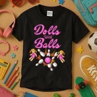 Dolls With Balls Kids T-Shirt thumb 3