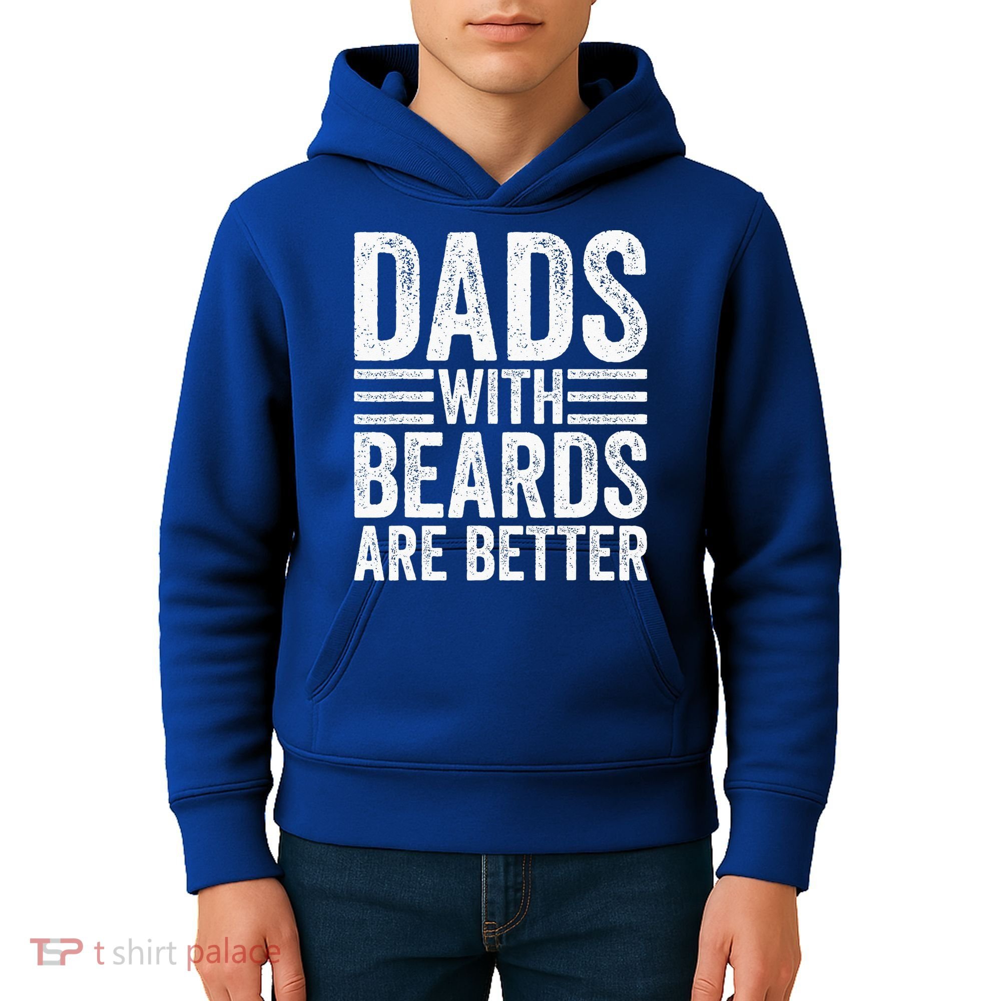 Dads With Beards Are Better Funny Bearded Dad Kids Hoodie