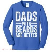 Dads With Beards Are Better Funny Bearded Dad Kids Long Sleeve Shirt thumb 0