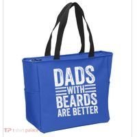 Dads With Beards Are Better Funny Bearded Dad Tote Bag thumb 2