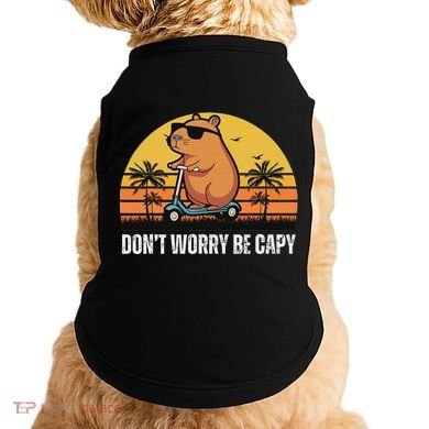 Don’T Worry Be Capy Cute Capybara Doggie Tank