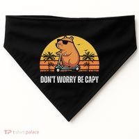 Don’T Worry Be Capy Cute Capybara USA-Made Doggie Bandana thumb 0