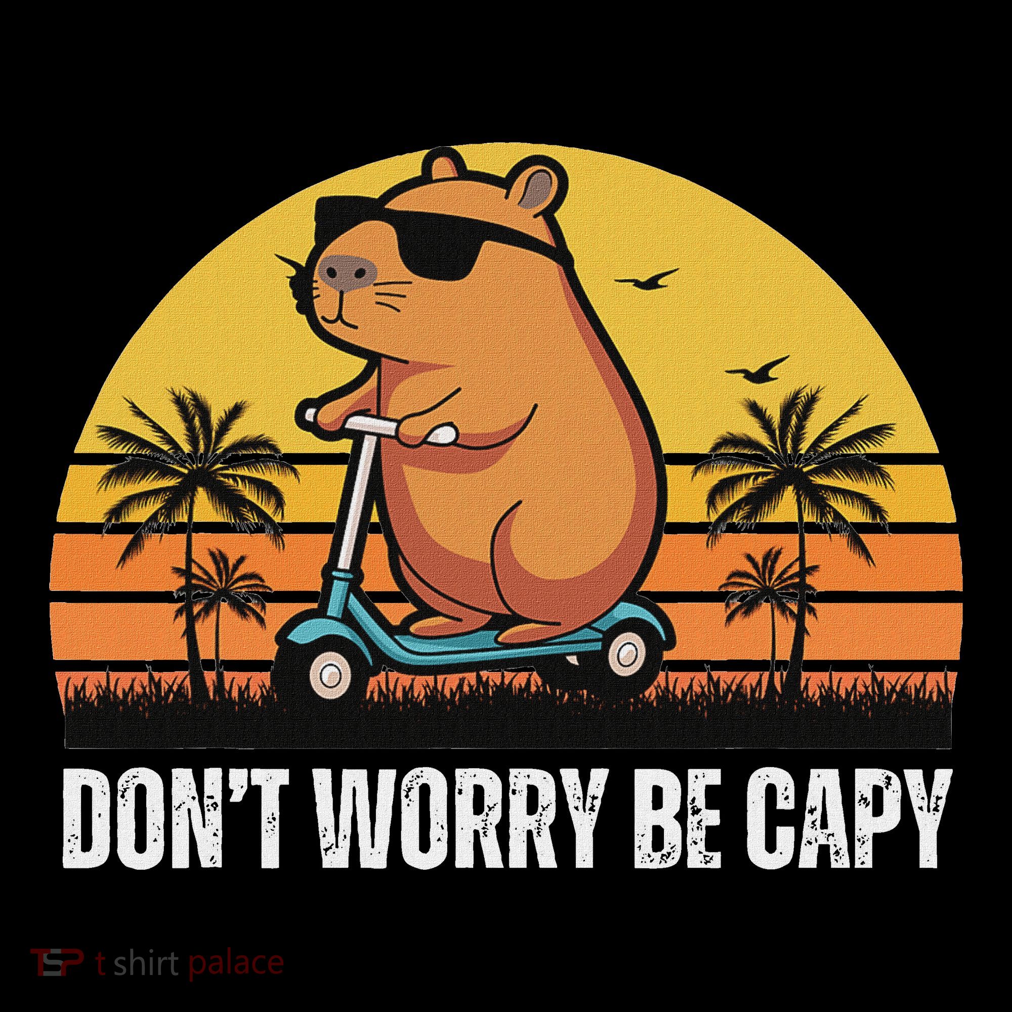 Don’T Worry Be Capy Cute Capybara Coaster