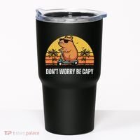 Don’T Worry Be Capy Cute Capybara Tumbler thumb 0