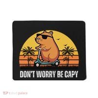 Don’T Worry Be Capy Cute Capybara Mousepad thumb 0