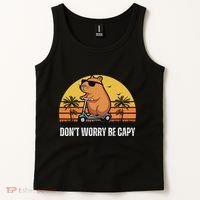 Don’T Worry Be Capy Cute Capybara Tank Top thumb 2