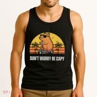 Don’T Worry Be Capy Cute Capybara Tank Top thumb 3