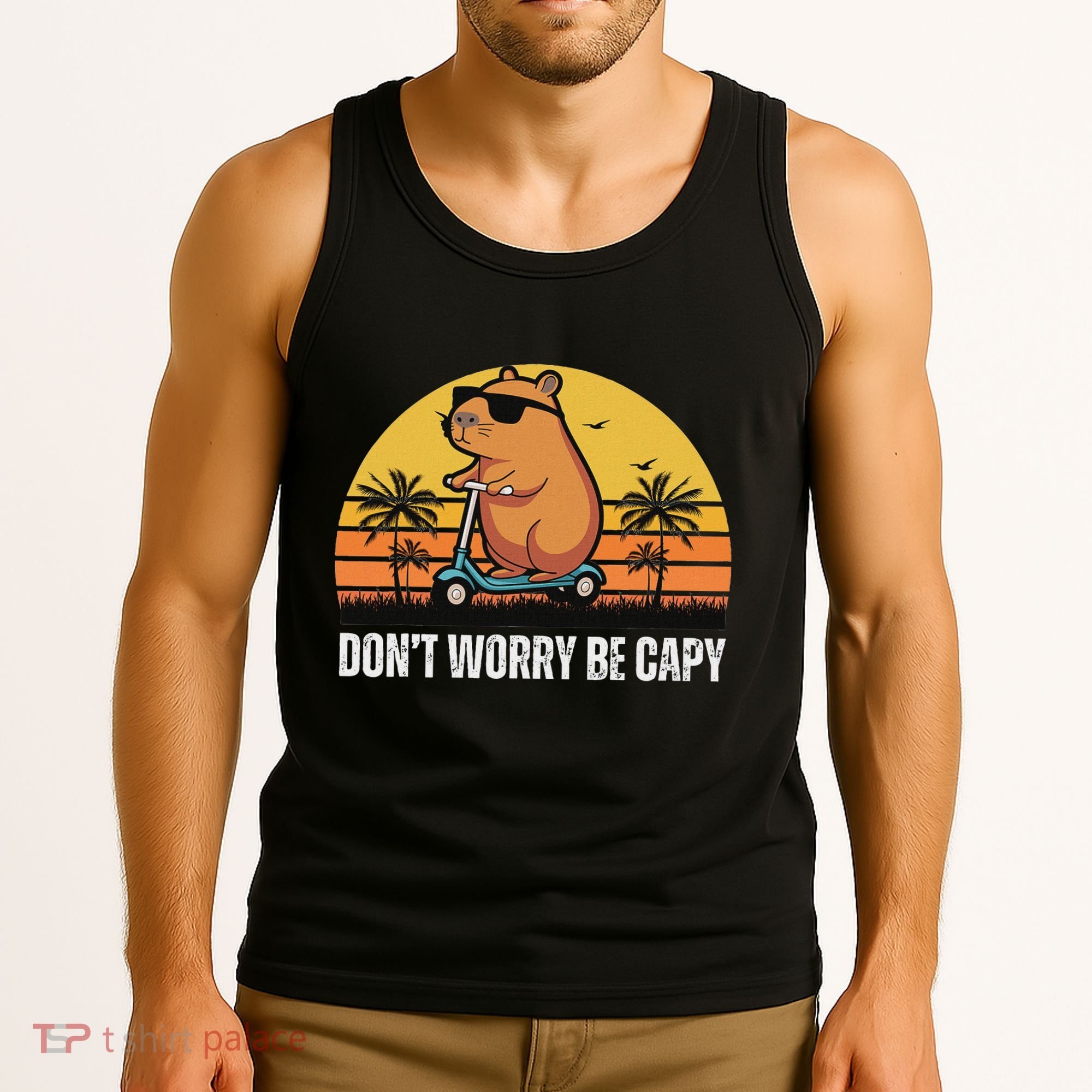 Don’T Worry Be Capy Cute Capybara Tank Top