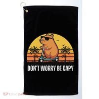 Don’T Worry Be Capy Cute Capybara Golf Towel thumb 0