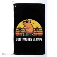 Don’T Worry Be Capy Cute Capybara Golf Towel thumb 0