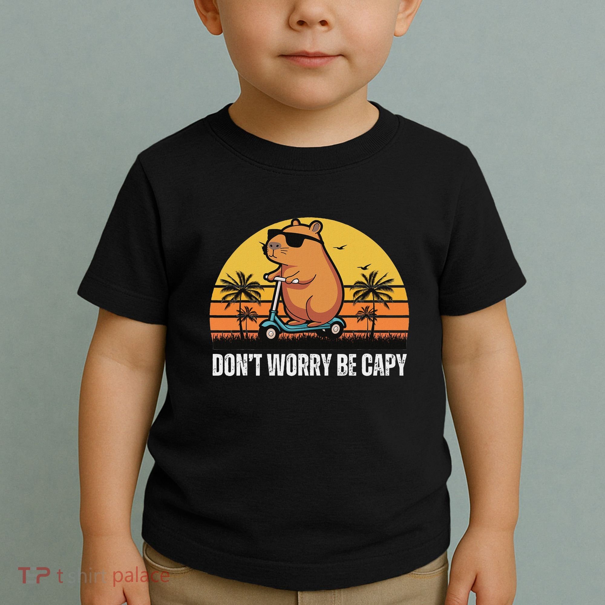 Don’T Worry Be Capy Cute Capybara Toddler T-Shirt