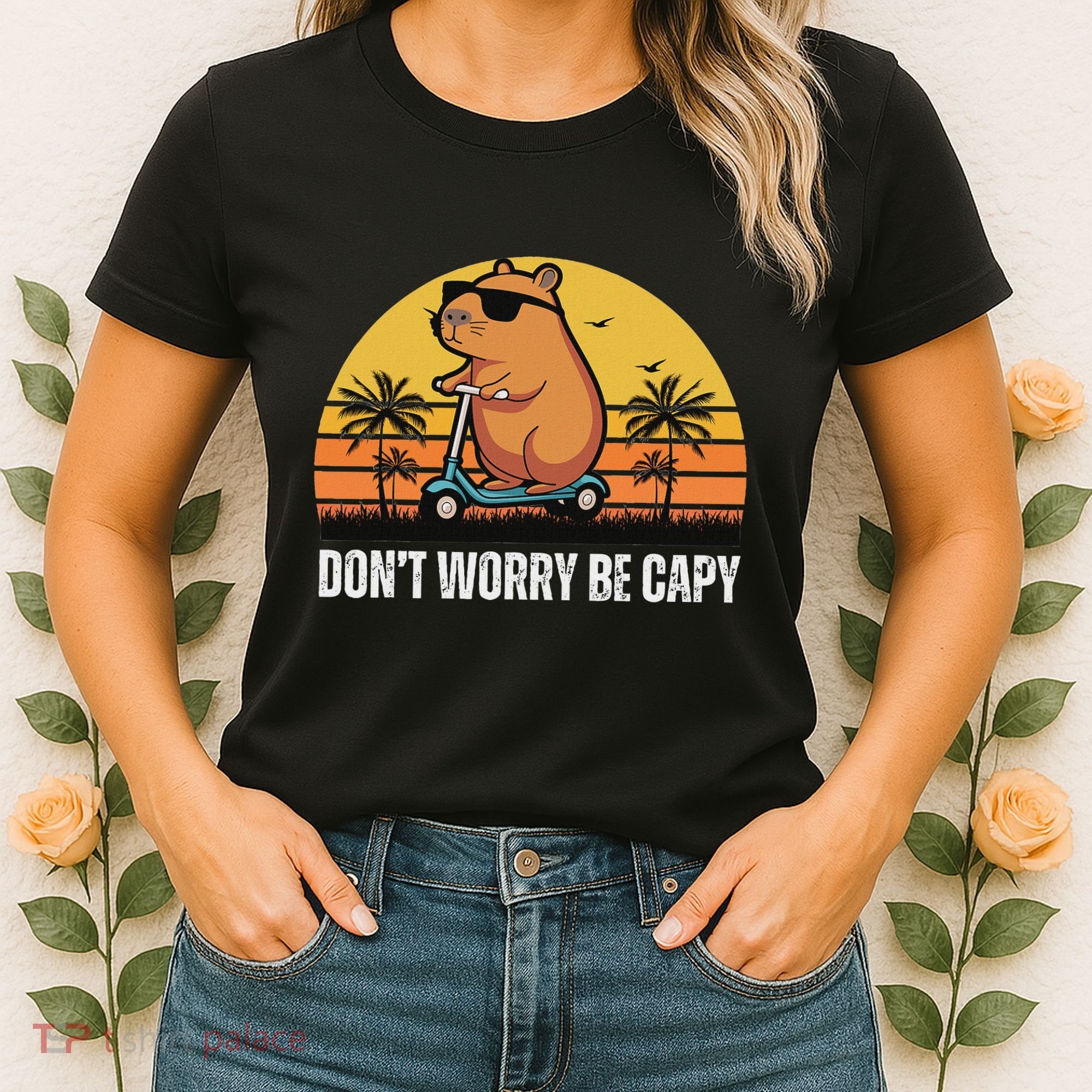 Don’T Worry Be Capy Cute Capybara Women's T-Shirt