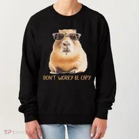 DonT Worry Be Capy Capybara Women's Sweatshirt thumb 0