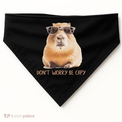 DonT Worry Be Capy Capybara USA-Made Doggie Bandana