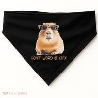 DonT Worry Be Capy Capybara USA-Made Doggie Bandana thumb 0