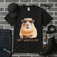 DonT Worry Be Capy Capybara Tall T-Shirt thumb 3