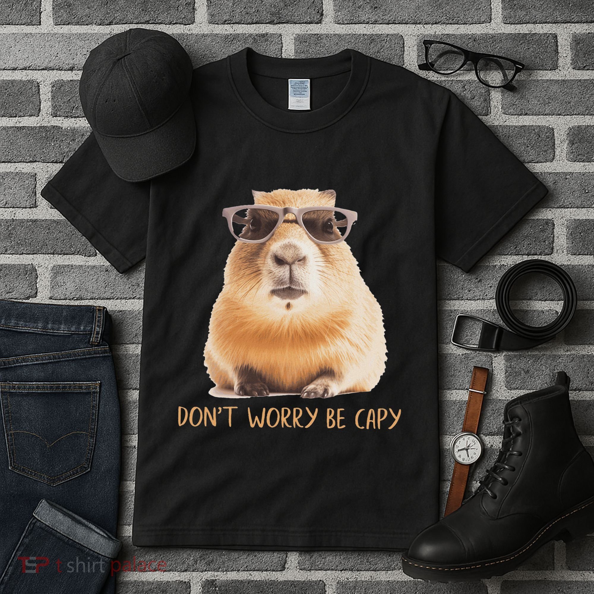 DonT Worry Be Capy Capybara Tall T-Shirt
