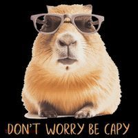 DonT Worry Be Capy Capybara Bucket Hat thumb 4