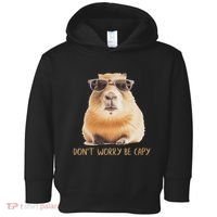 DonT Worry Be Capy Capybara Toddler Hoodie thumb 0