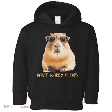 DonT Worry Be Capy Capybara Toddler Hoodie