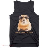 DonT Worry Be Capy Capybara Tank Top thumb 0