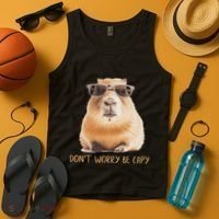 DonT Worry Be Capy Capybara Tank Top thumb 4