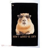 DonT Worry Be Capy Capybara Golf Towel thumb 0