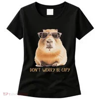 DonT Worry Be Capy Capybara Women's T-Shirt thumb 0