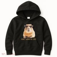 DonT Worry Be Capy Capybara Kids Hoodie thumb 0