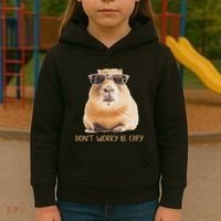 DonT Worry Be Capy Capybara Kids Hoodie thumb 3