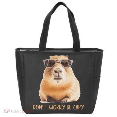 DonT Worry Be Capy Capybara Tote Bag