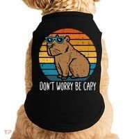 Dont Worry Be Capy Capybara Doggie Tank thumb 0