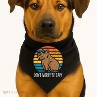 Dont Worry Be Capy Capybara USA-Made Doggie Bandana thumb 1
