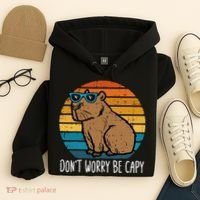 Dont Worry Be Capy Capybara Hoodie thumb 4