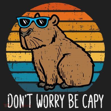 Dont Worry Be Capy Capybara 24oz Duet Stainless Steel Tumbler