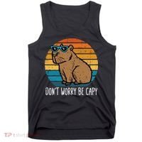 Dont Worry Be Capy Capybara Tank Top thumb 0