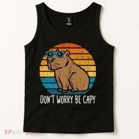 Dont Worry Be Capy Capybara Tank Top thumb 2
