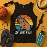 Dont Worry Be Capy Capybara Tank Top thumb 4