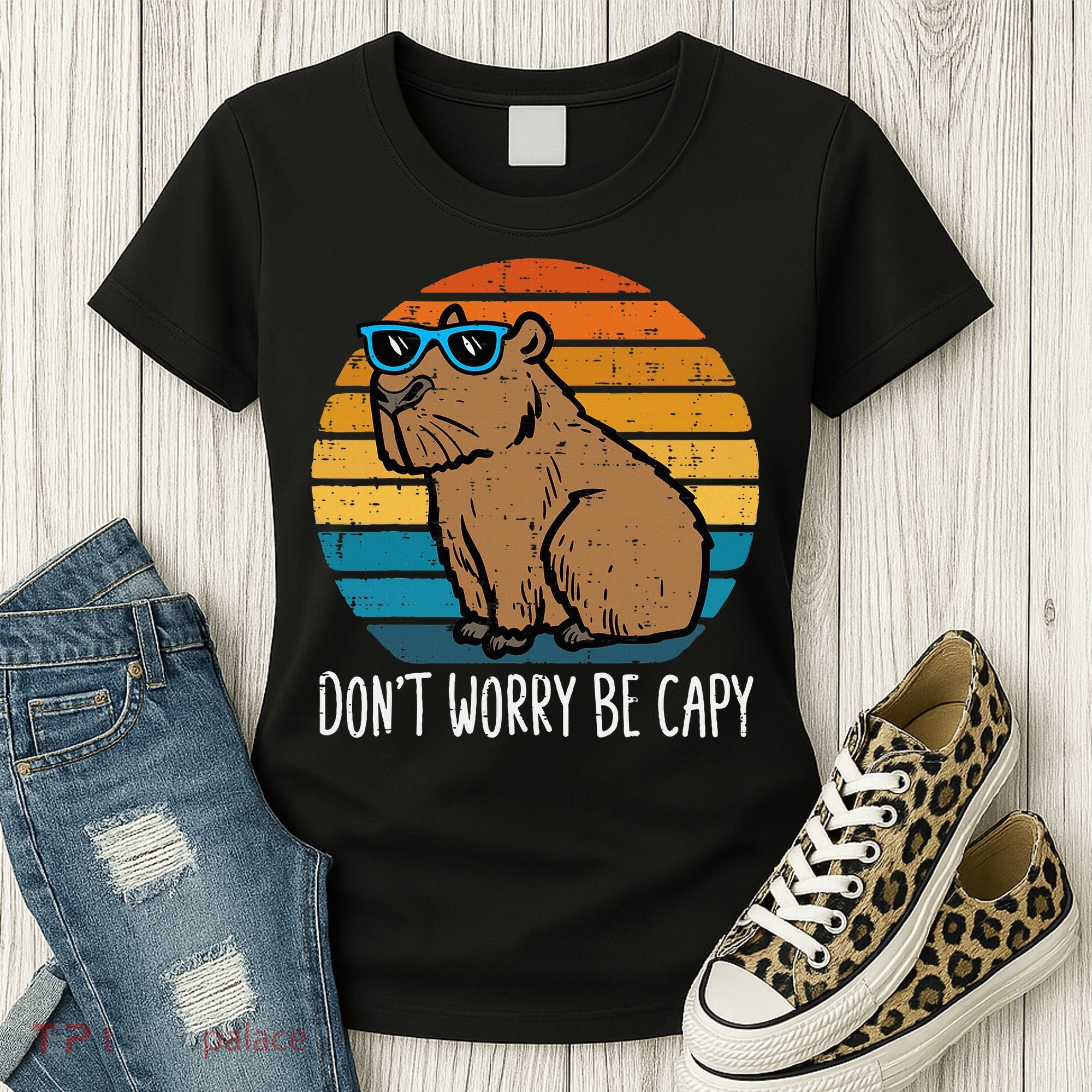 Dont Worry Be Capy Capybara Women's T-Shirt